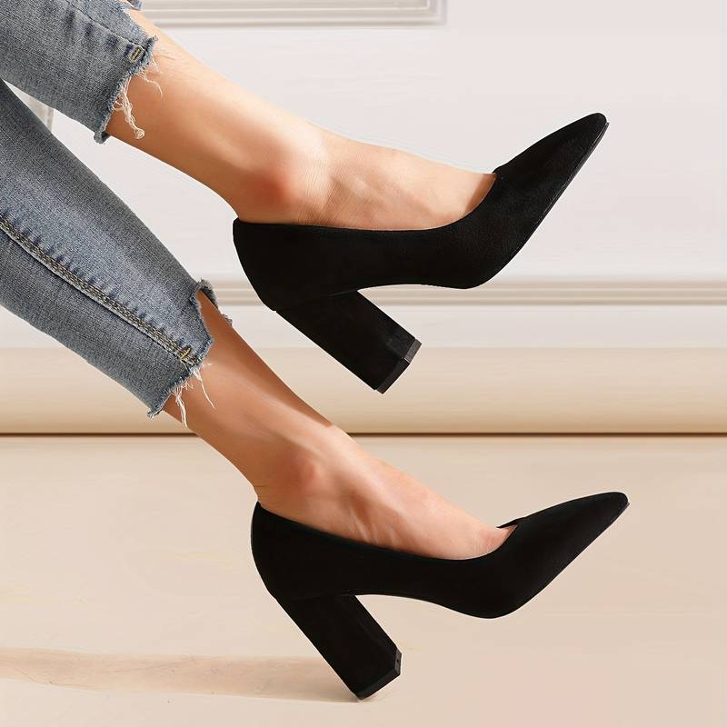 Elegant Pointed Block Heels for Women
