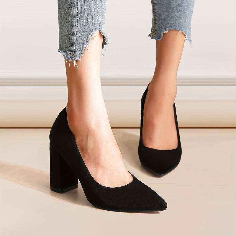 Elegant Pointed Block Heels for Women