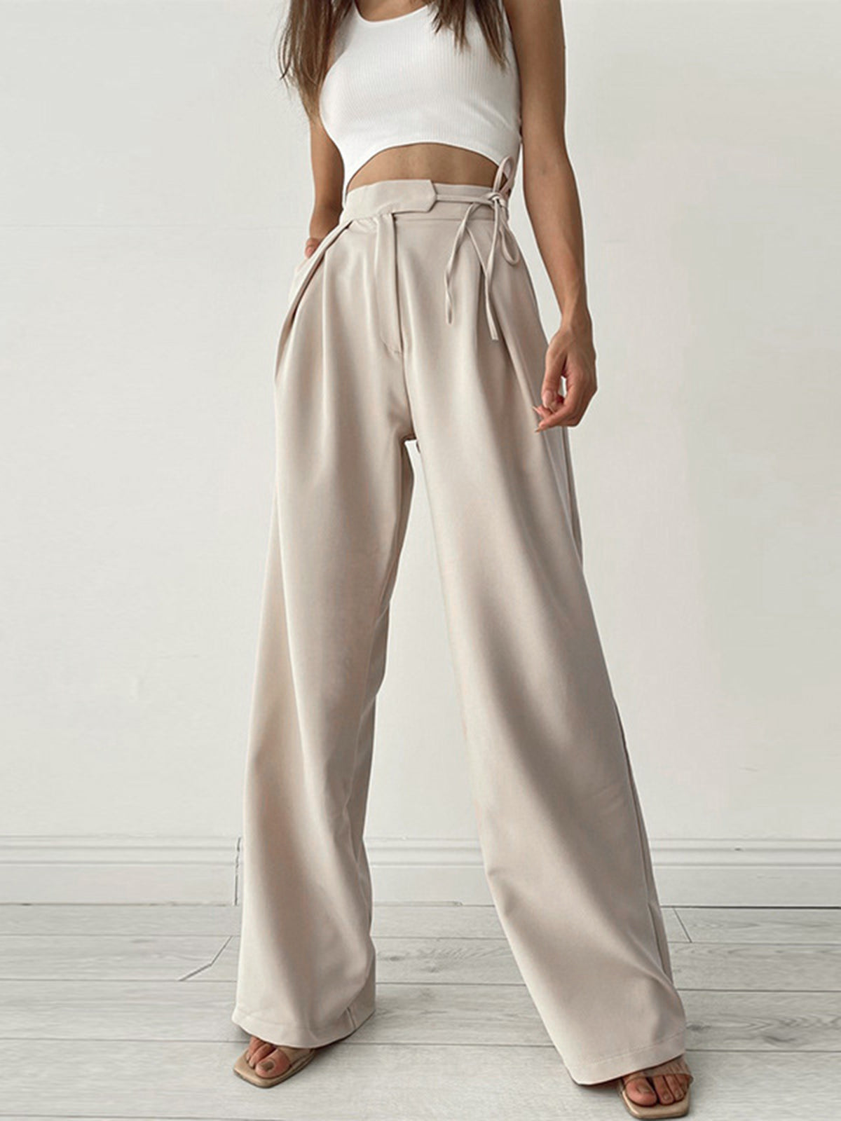 High Waist Wide Leg Trousers for Women