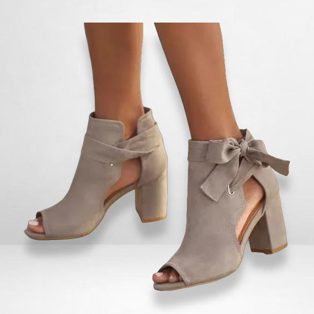 Trendy Open Toe Ankle Boots with Block Heel for Women