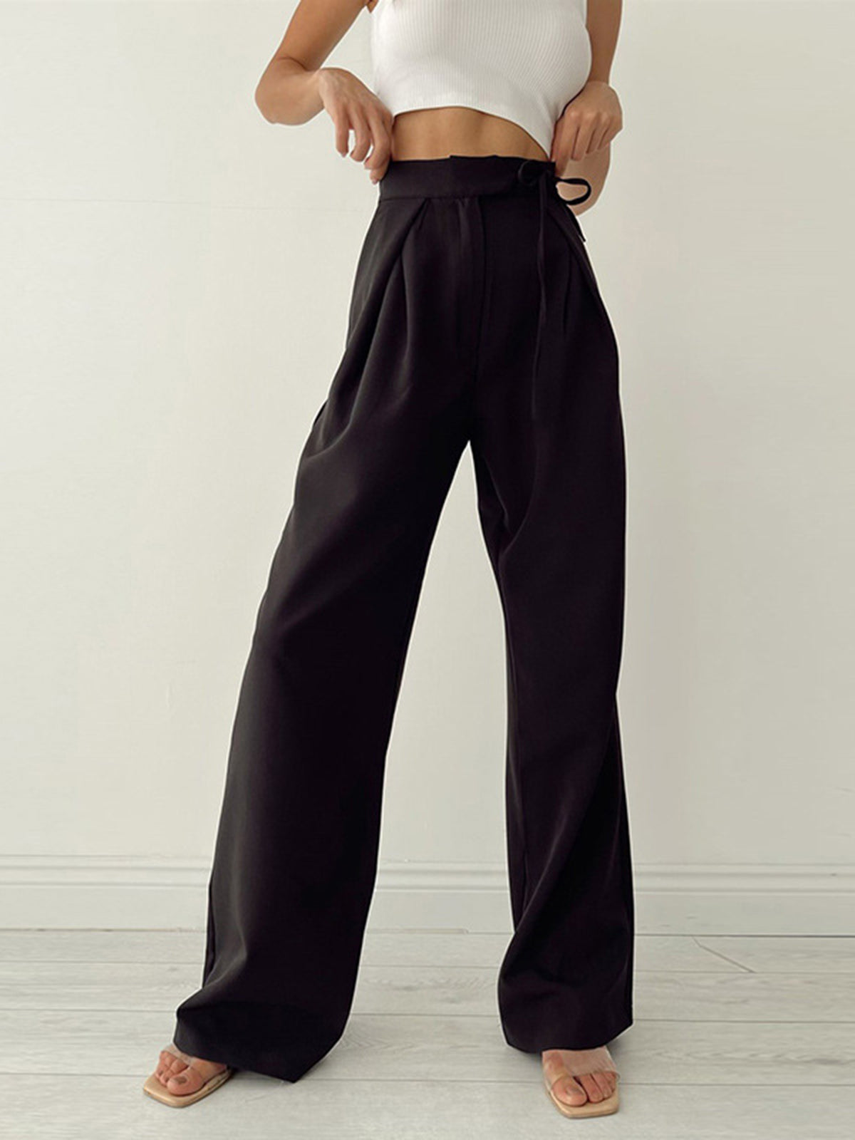 High Waist Wide Leg Trousers for Women