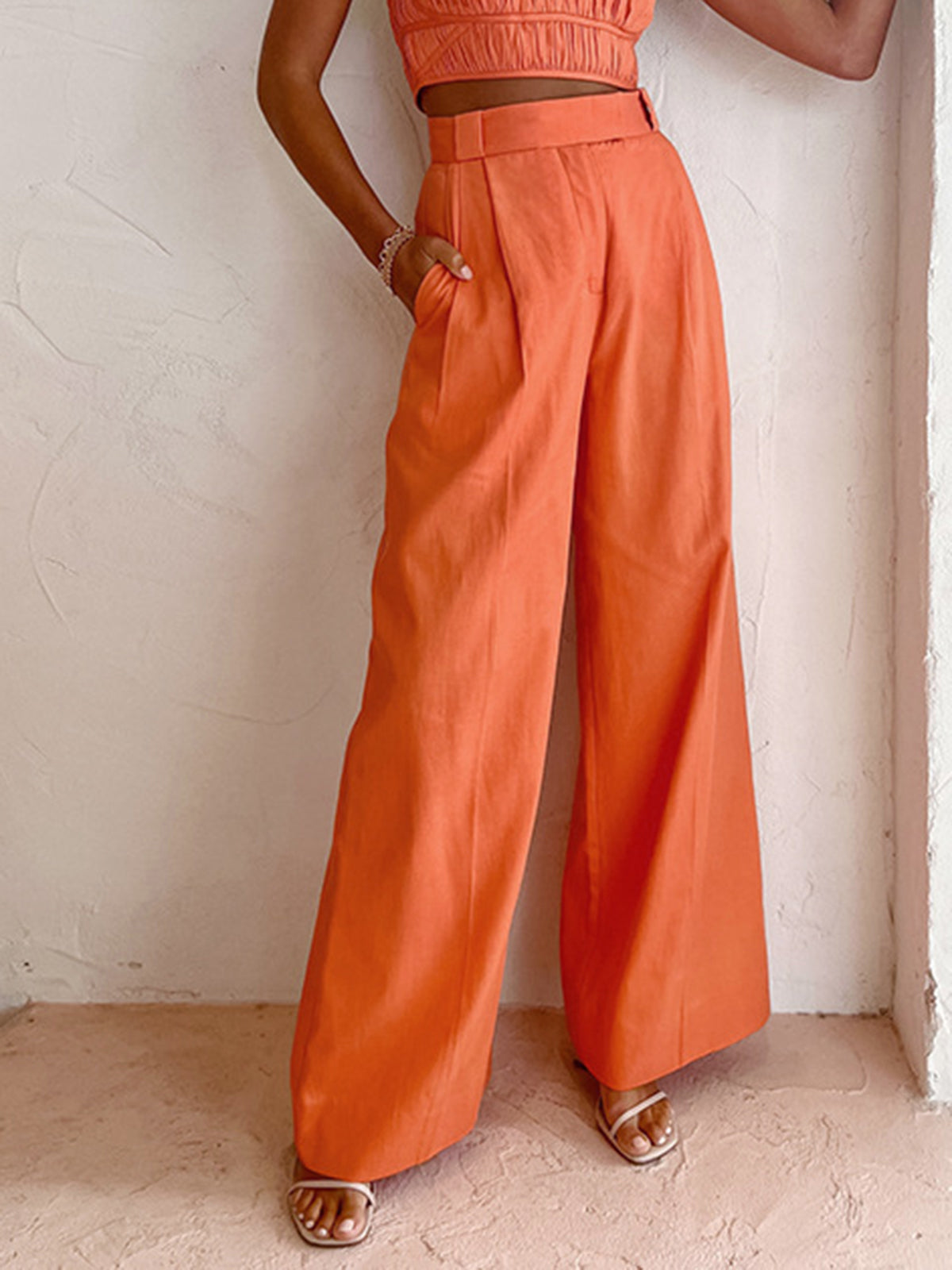 Wide Women's Trousers High Waist Summer Style