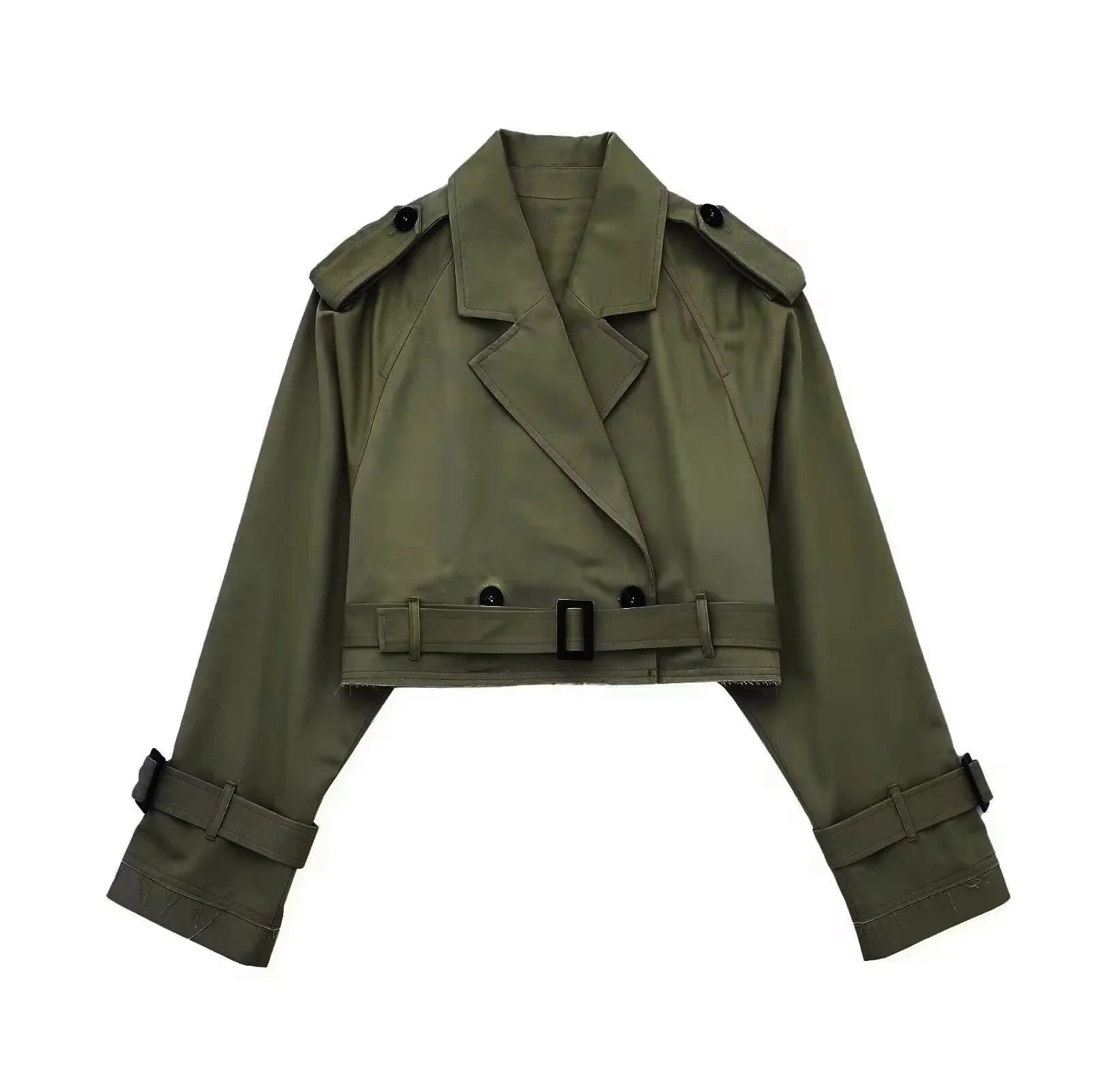 Cropped Trench Coat for Women in Trendy Colors