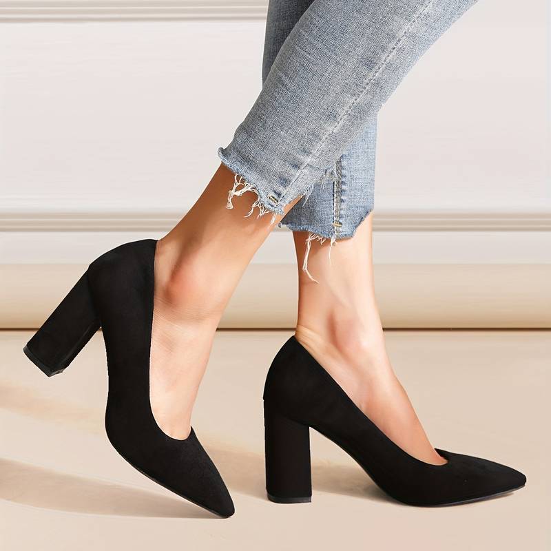 Elegant Pointed Block Heels for Women