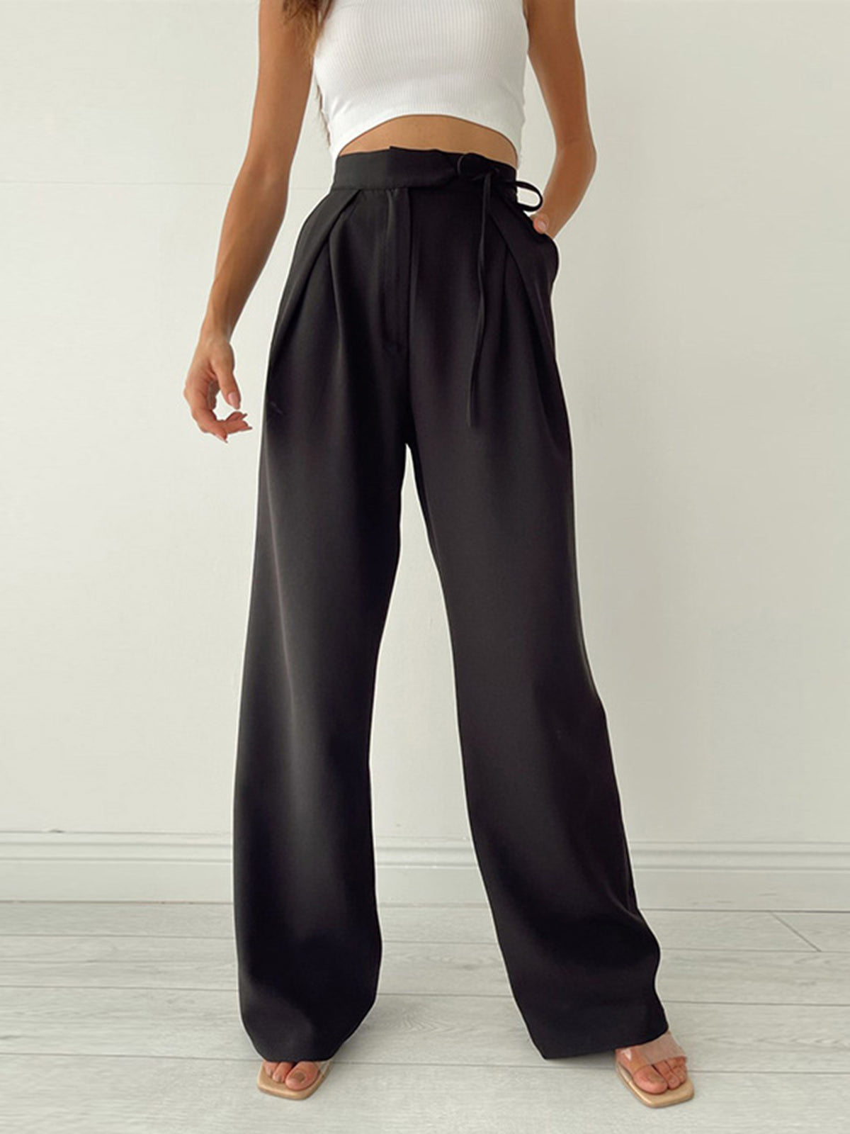 High Waist Wide Leg Trousers for Women