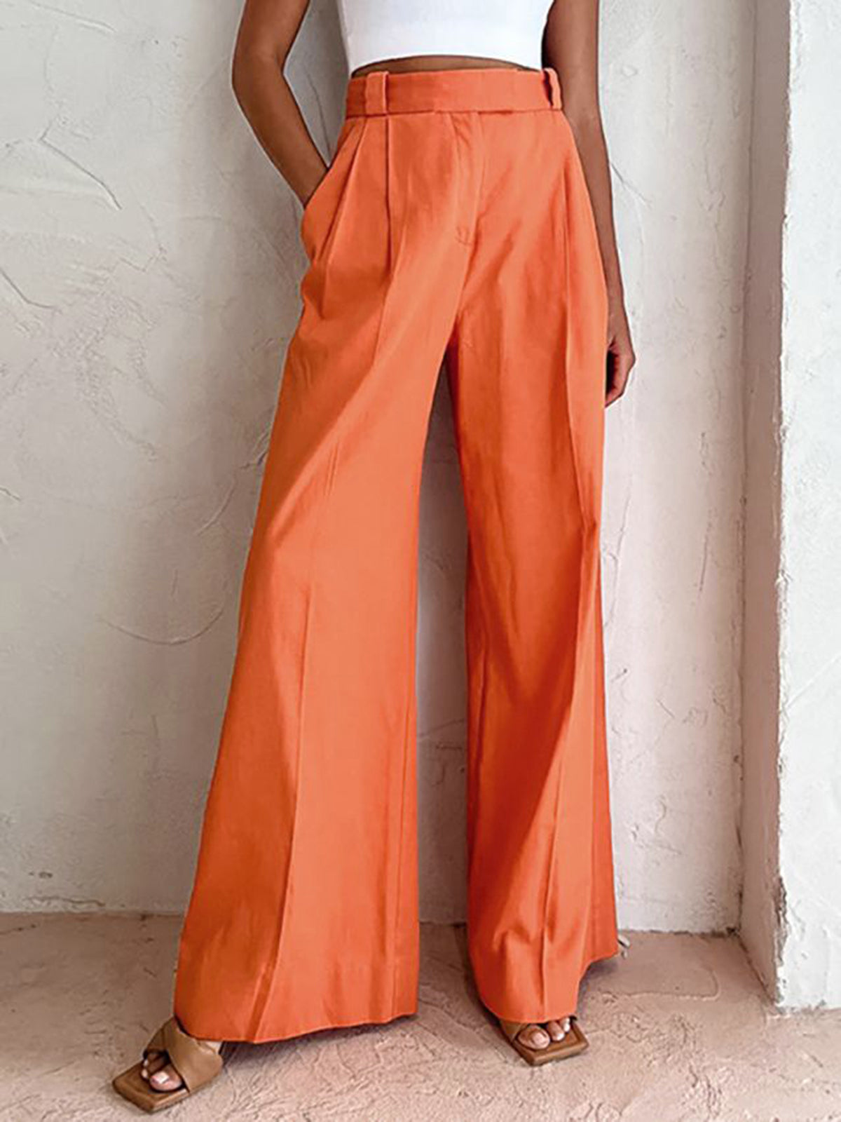 Wide Women's Trousers High Waist Summer Style