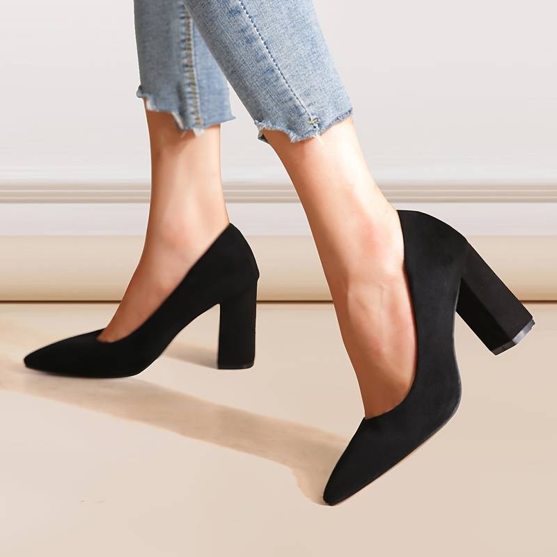 Elegant Pointed Block Heels for Women