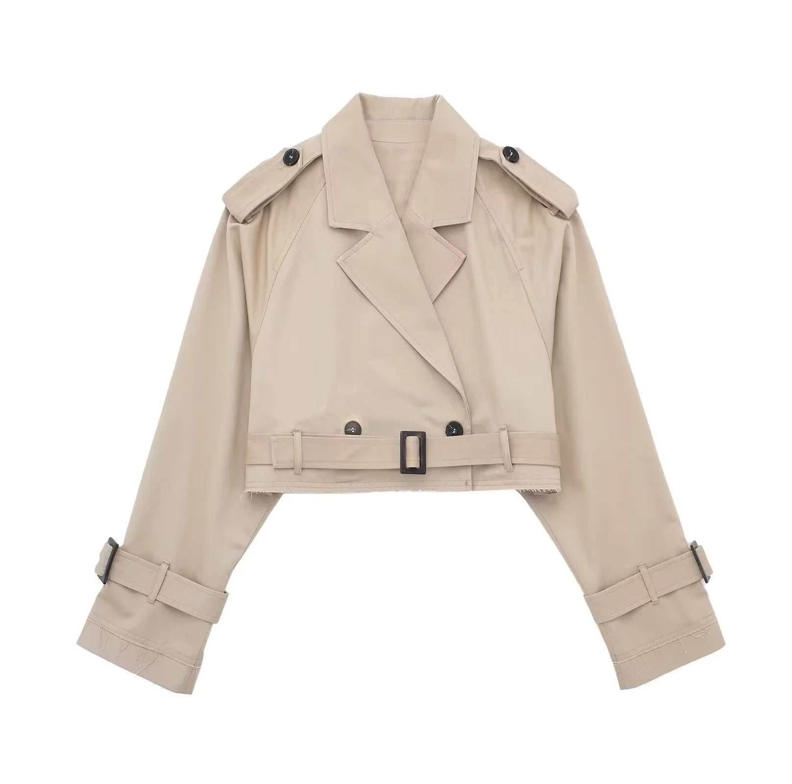 Cropped Trench Coat for Women in Trendy Colors