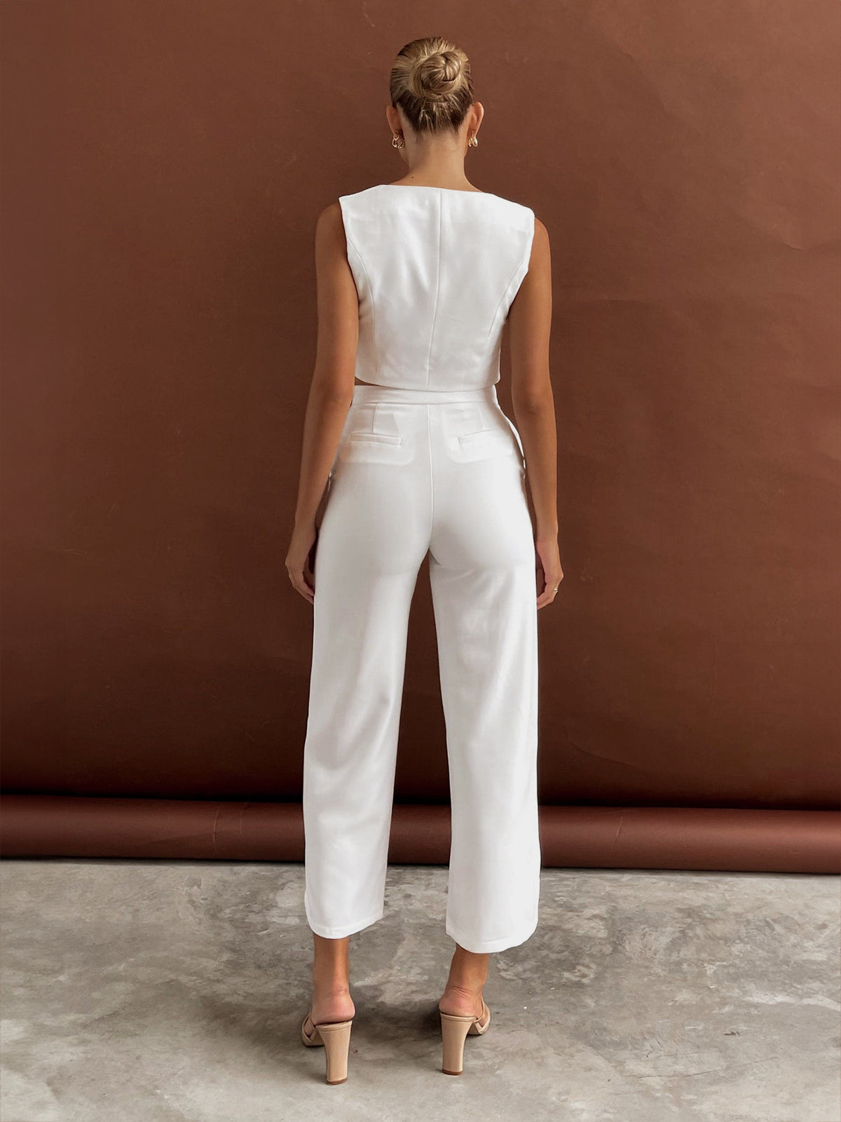 Asymmetric Straight Leg Trousers for Women