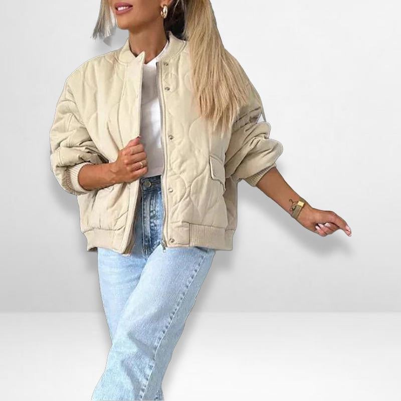 Trendy Women's Bomber Jacket with Soft Lining